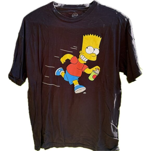 The Simpsons Bart XL Graphic Tee “Sorry or Whatever” Spray Paint Shirt - Picture 6 of 7
